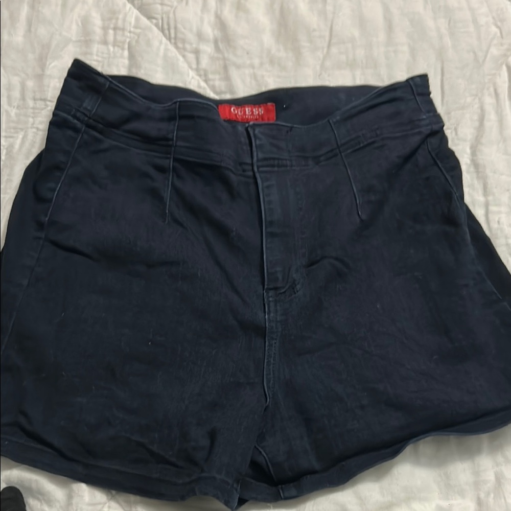 GUESS Women's dressy dark blue high rise Shorts (28)